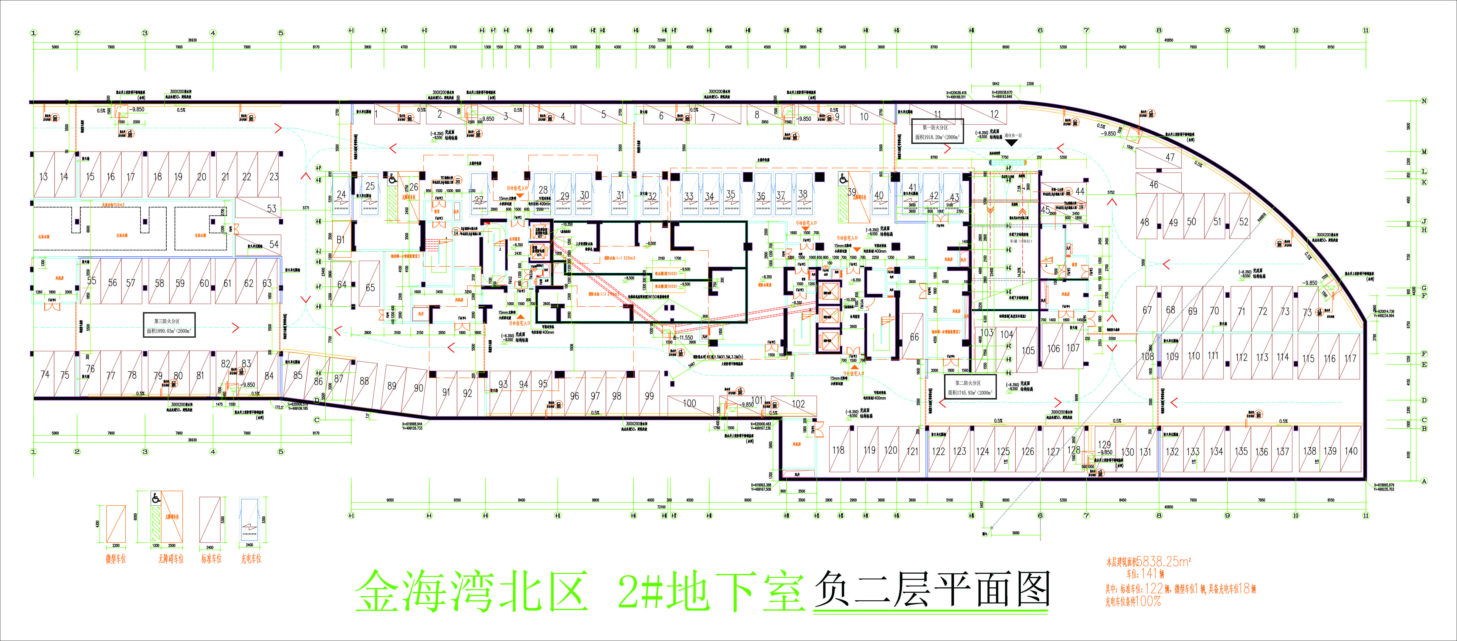 金海灣北區(qū)2#地下室負(fù)二層平面圖.jpg