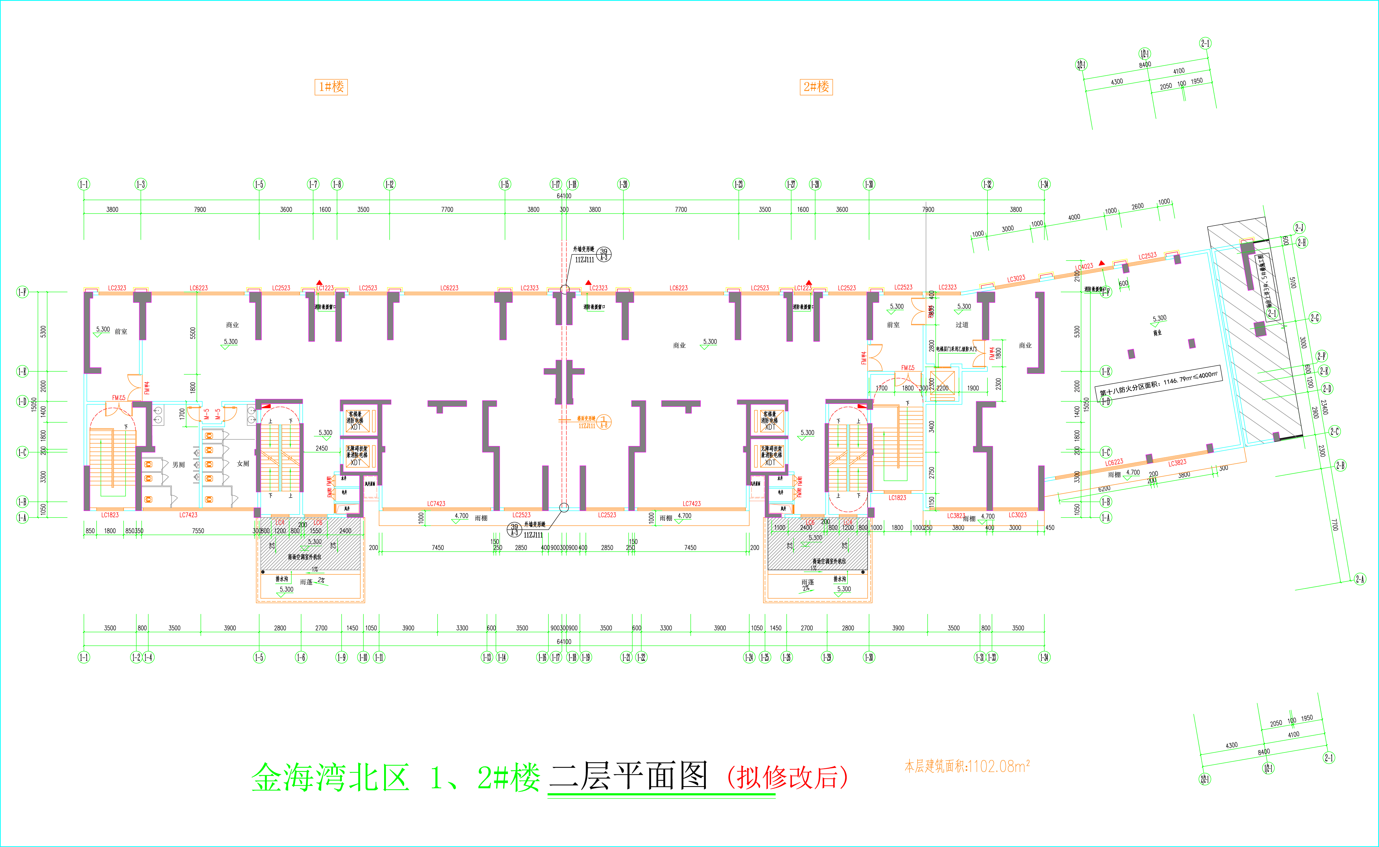 金海灣北區(qū)1、2#樓_二層平面圖（擬修改后）.jpg