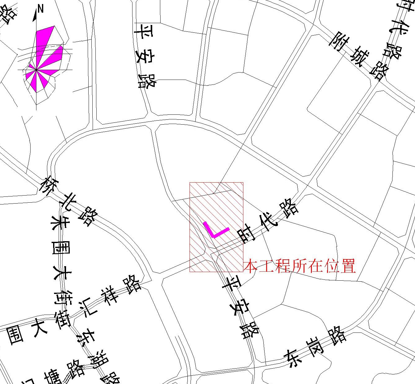 清遠(yuǎn)市東皇花園、萬(wàn)豪明月灣市政中壓燃?xì)夤艿拦こ淌姓?bào)建-布局1.jpg